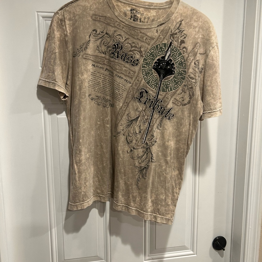 Affliction Beige Graphic Tee